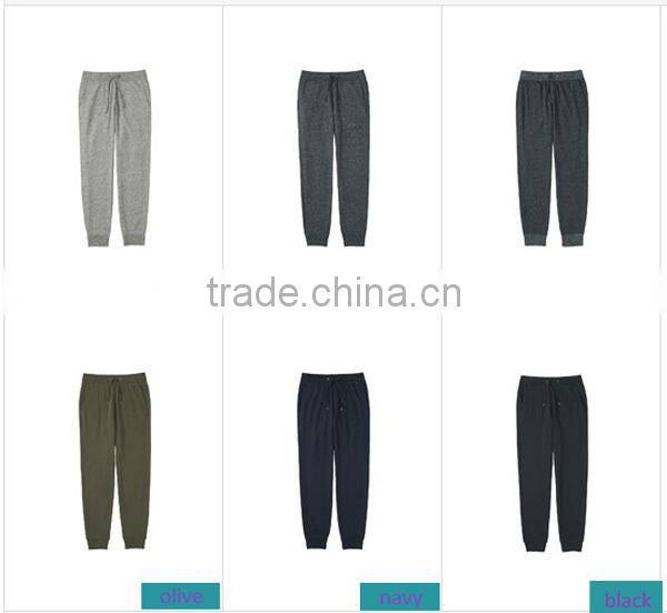 soft pure color jogger pant for men with adjustments strings