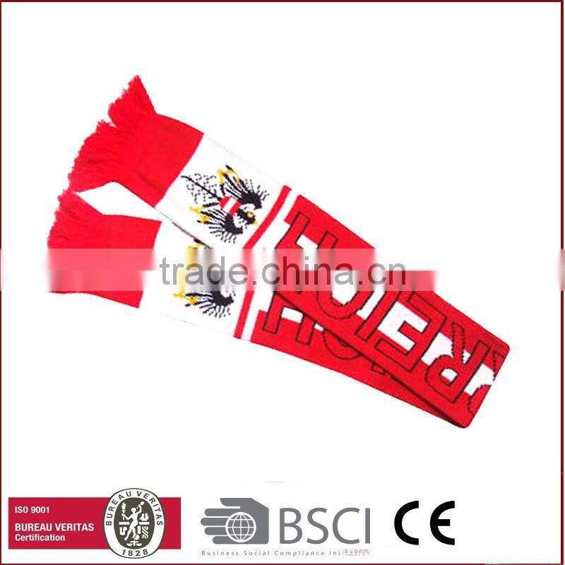 Economic Football Fan Knitted Sport Scarf Knitted sports scarf