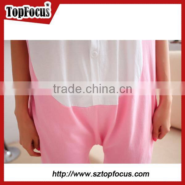 Hot sale short sleeve summer style pyjamas caluby wholesale adult onesie