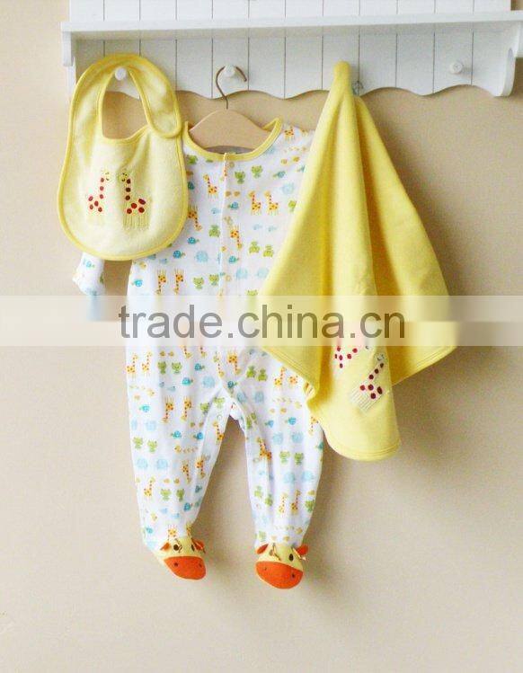 baby clothing 100% cotton embroider clothing set