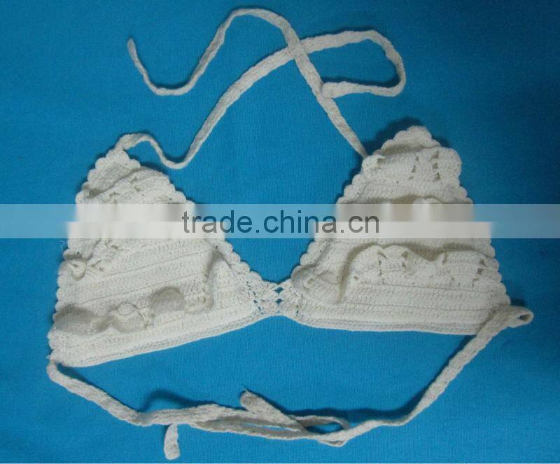 cotton crochet bikini bra top design