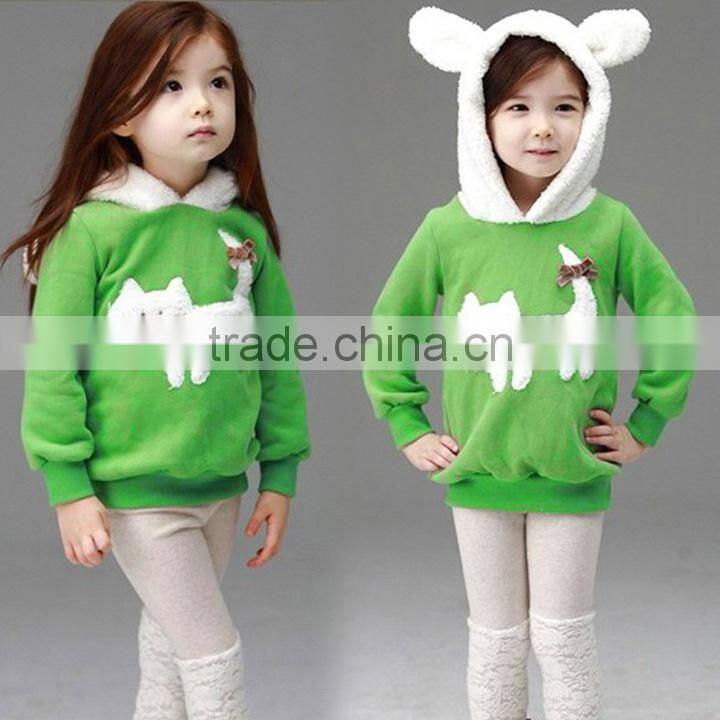 Kids girls cartoon bear coat Jacket children wholesale carters baby clothes 2015 SV012069