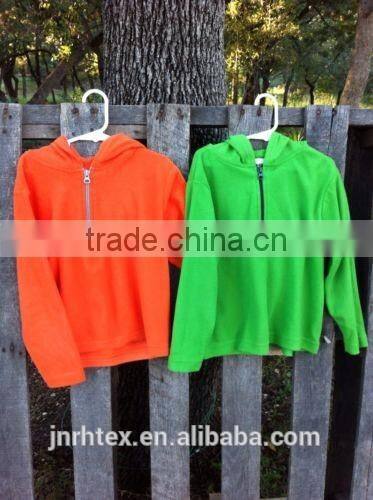 Custom pull over micro polar fleece hoodies