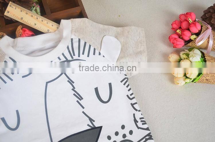 Wholesale clothes spring fall winter infant clothes baby clothing sets boy Cotton little monsters and the lions short sleeve 2pc