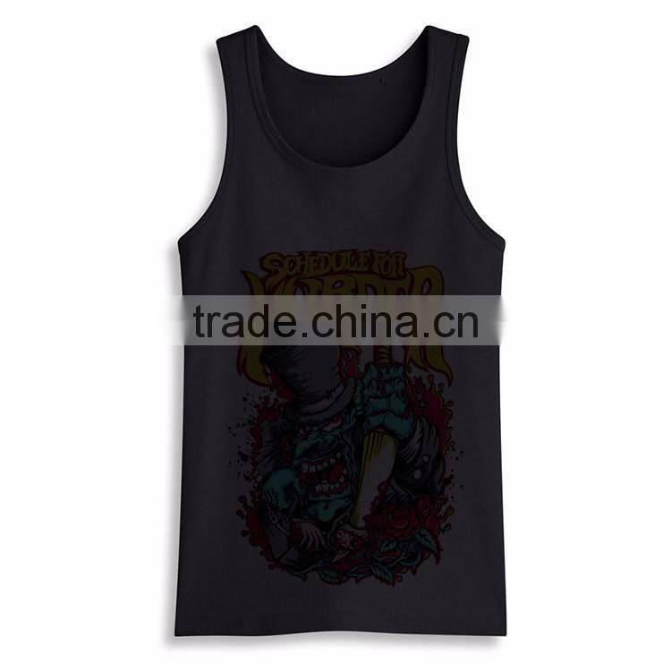 OEM ODM Fancy Design Bodybuilding Slim Fit Cotton Wholesale Gym Tank Top Men