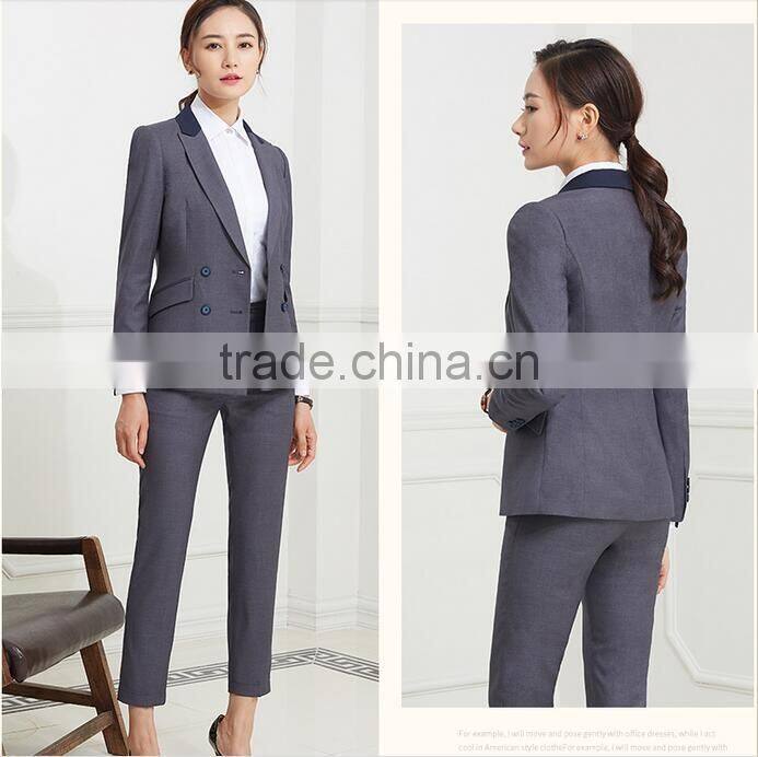custom women blouse sample elegant women pants suit office uniform designs for women korean style