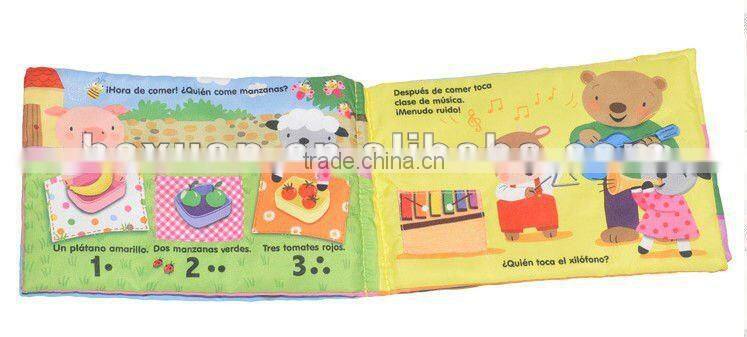 Plush Educational Soft Cloth Book, Baby toys