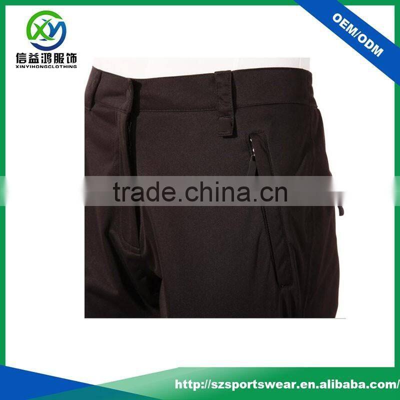 2016 Popular design black color 100% polyester waterproof adjustable leg golf pants ,track pant ,sports trousers for women