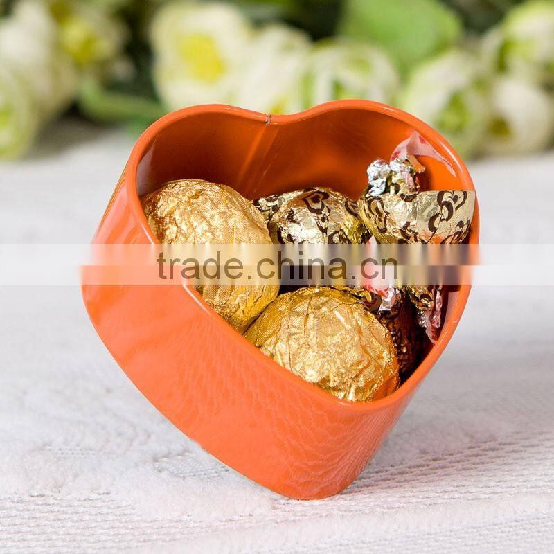 factory custom printed heart shape candy chocolate tin box