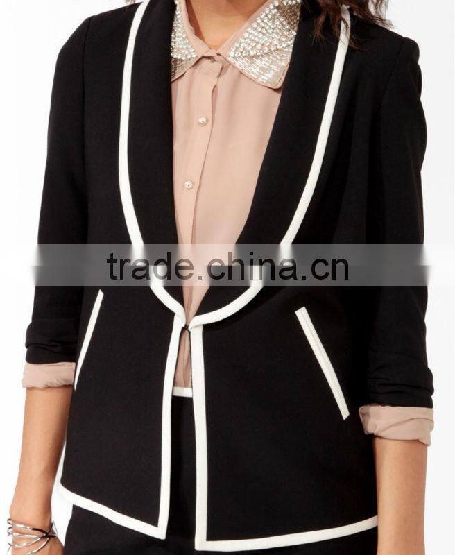 Ladies's Contrast Tuxedo Jacket