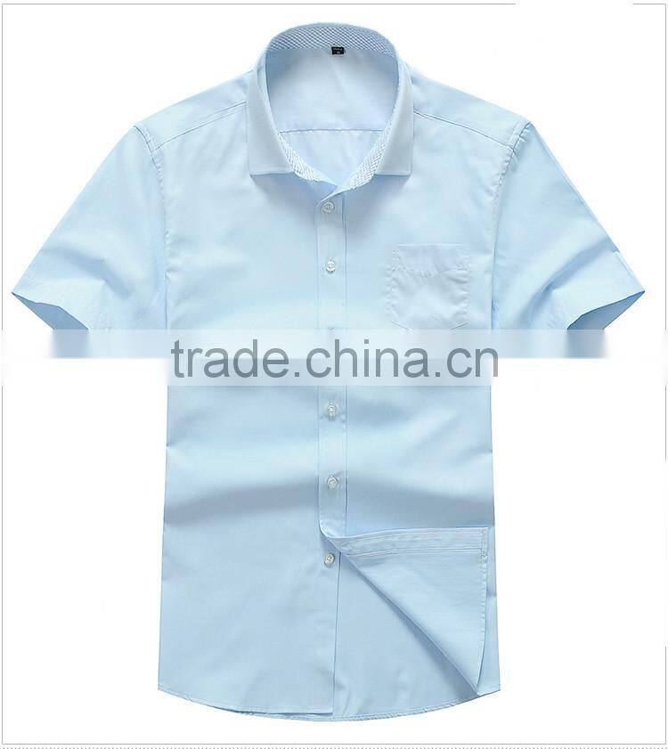 Slim blue light color cotton men shirts