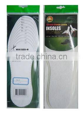 Soft latex bottom breathable foam type felt upper warm keeping shoe insole