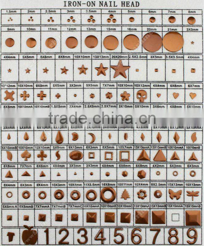 Hot Fix Nailhead 7x7mm Square Studs Black Color For Clothing Decoration