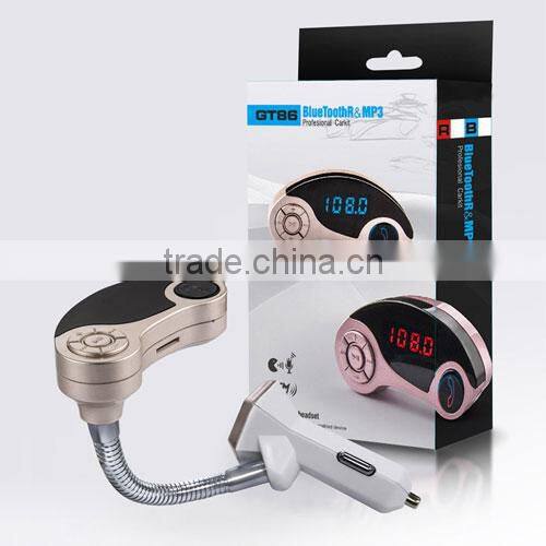 GT86 Car MP3 Dual USB MP3 MP3 Bluetooth Player/Design Of Double Charger For MP3 Player Wireless Bluetooth FM Transmitter