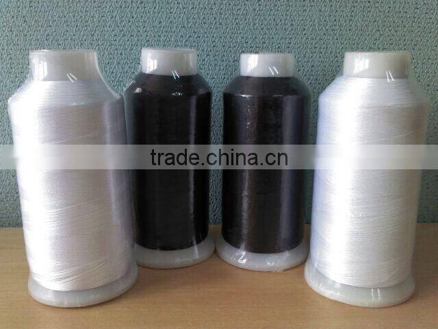 75D/2 Hot Offer Polyester Bottom Sewing Thread 5000M/cone White and Black Colors