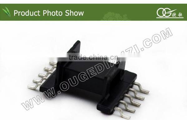 EFD15 flange bobbin with seagull pin,horizontal,pin5+5