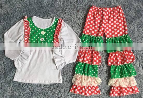 Children clothing 2016 winter pajamas kids t-shirt suit kids clothes girls dress cotton outfits baby boutique wholesale