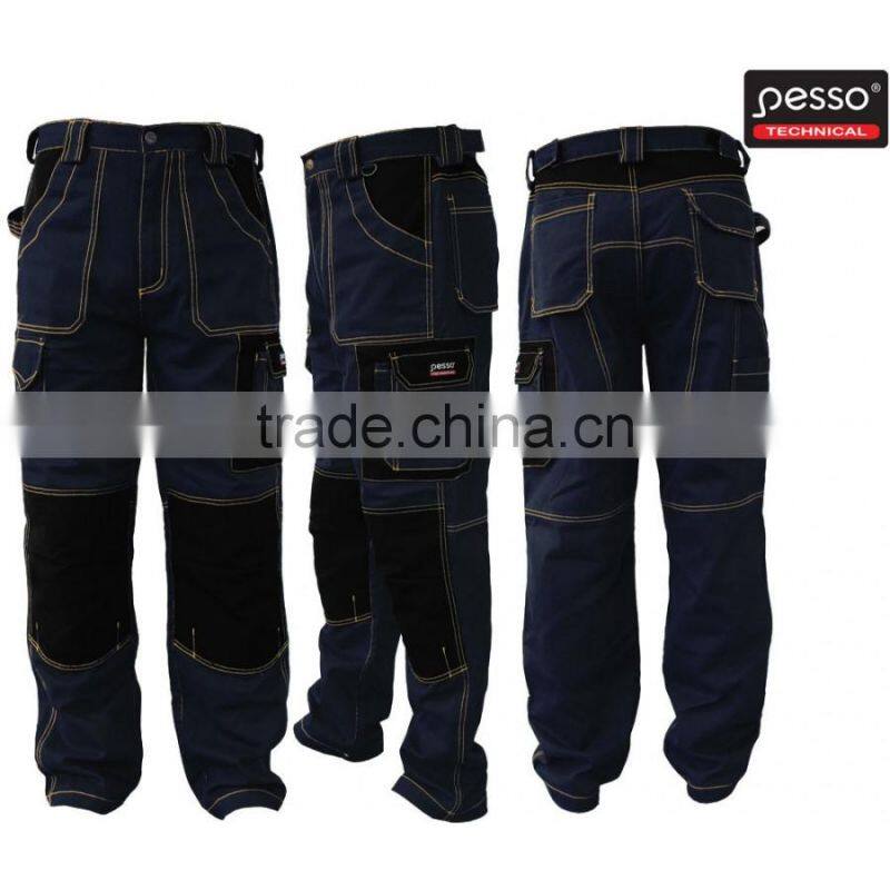 PESSO Canvas polyester cotton green workwear bibpants