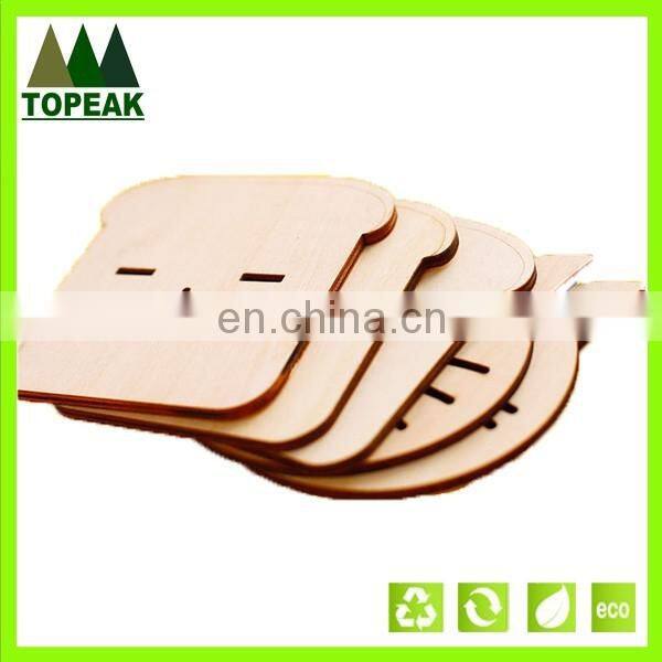 Shopping websites hot selling Customized cute cartoon animal design wooden coasters