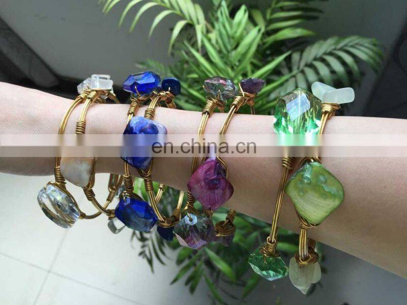 Pineapple charm elastic cord bracelet