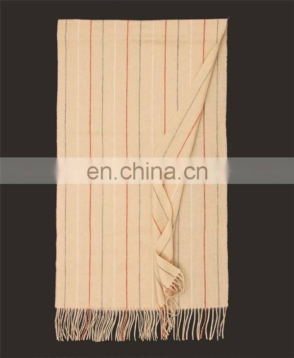 2016 Fashionable autumn Winter stripes lambs wool scarf men women long tassel infinity wool scarves shawls