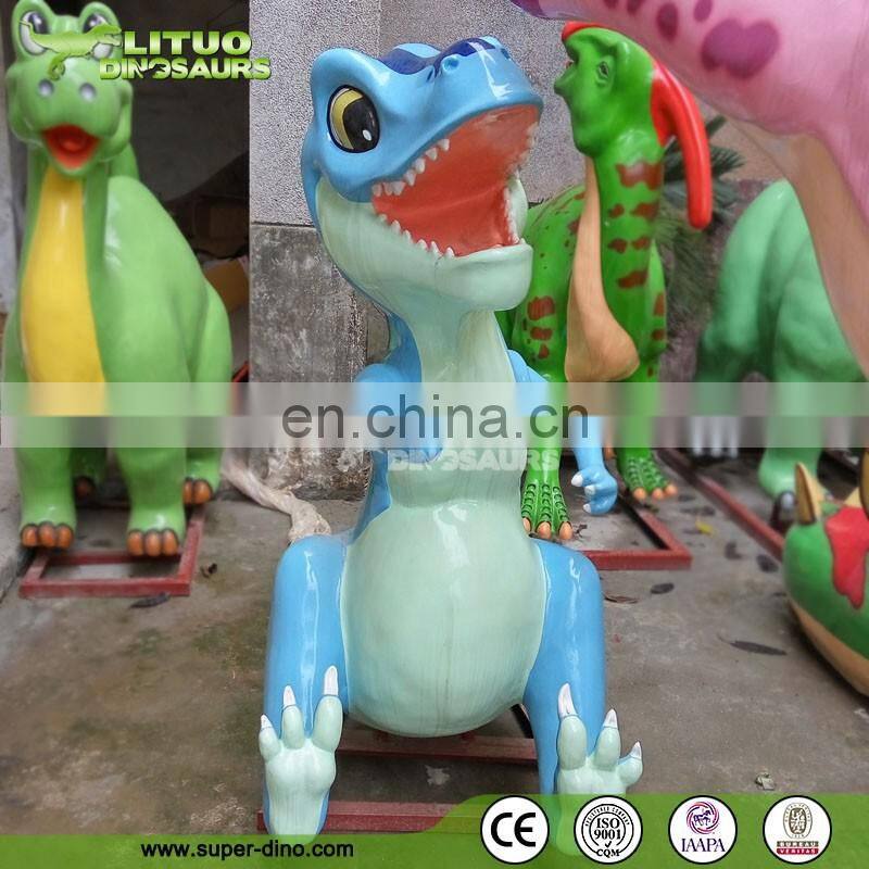 Fiberglass Cartoon Statue Dinosaur King for Amusement Park