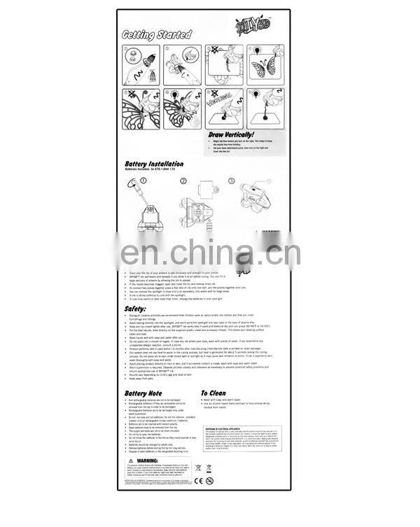 Educational play set glow in the dark diy toys pen 3d game
