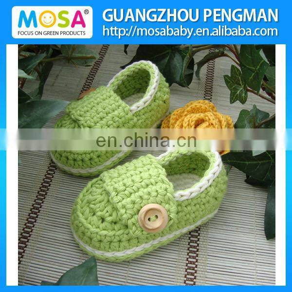 Handmde Crochet Baby Booties - Crochet Baby Shoes - Green Baby Girl Booties - Crochet Mary Janes - Handmade Fashion Baby Booties
