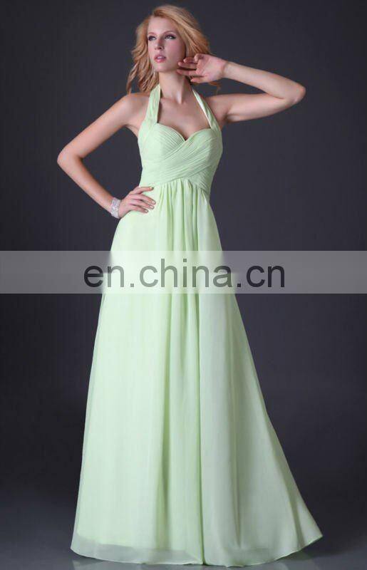 Grace Karin Chiffon Fashion Halter Long Bridesmaid Dress CL3461