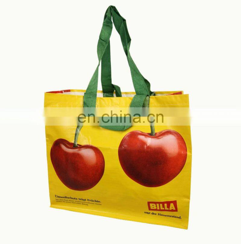 Eco-friendly colorful PP woven promotional bag,folding shopping bags