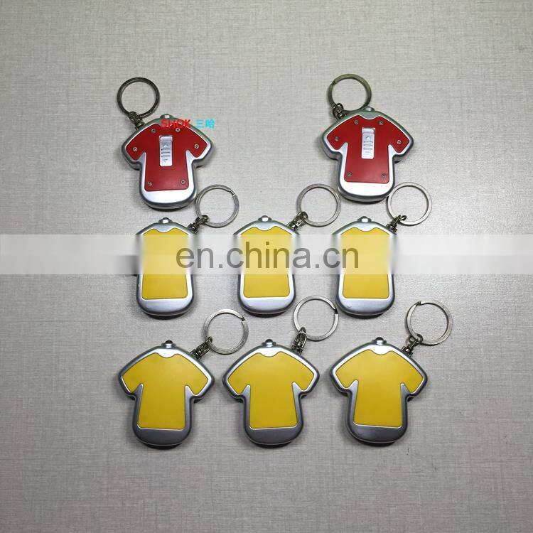 2017 NEW product LED fashion T-skirt shape Keychain