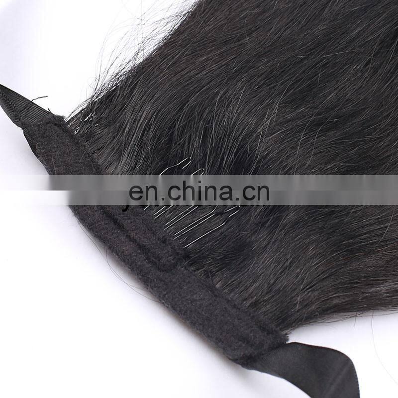No Shedding No Mix No Tangle Brazilian Ponytail Extension Real Hair
