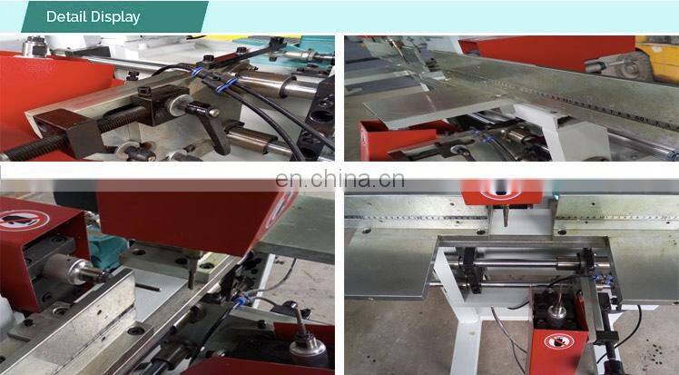 PVC Profile Window Door Double Heads Auto Water-Slot Routing Machine pvc profile hole drilling machine