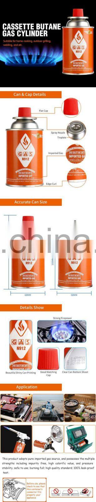 3N Cassette Butane Gas Cylinder, Butane Refill Gas Cartridge(120g) for Camping, Prime Butane Gas Refill for Portable Stove