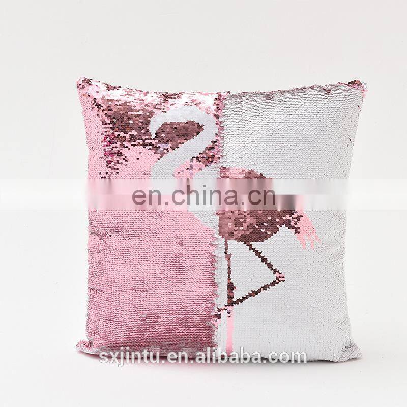 Reversible DIY pattern sequins sublimation Pillow case cover