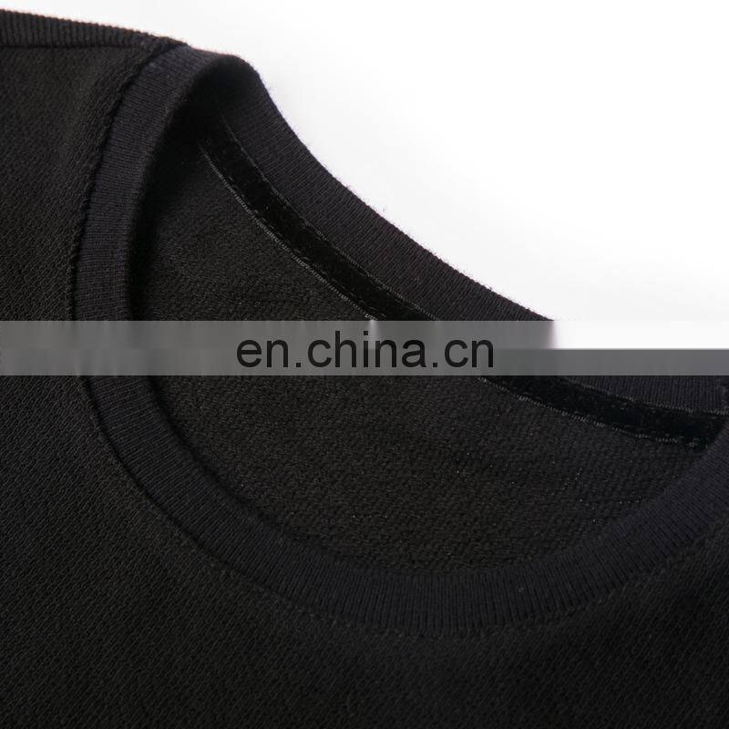 Custom blank 100 soft cotton long sleeve Casual Blank Mens crew neck t-shirt