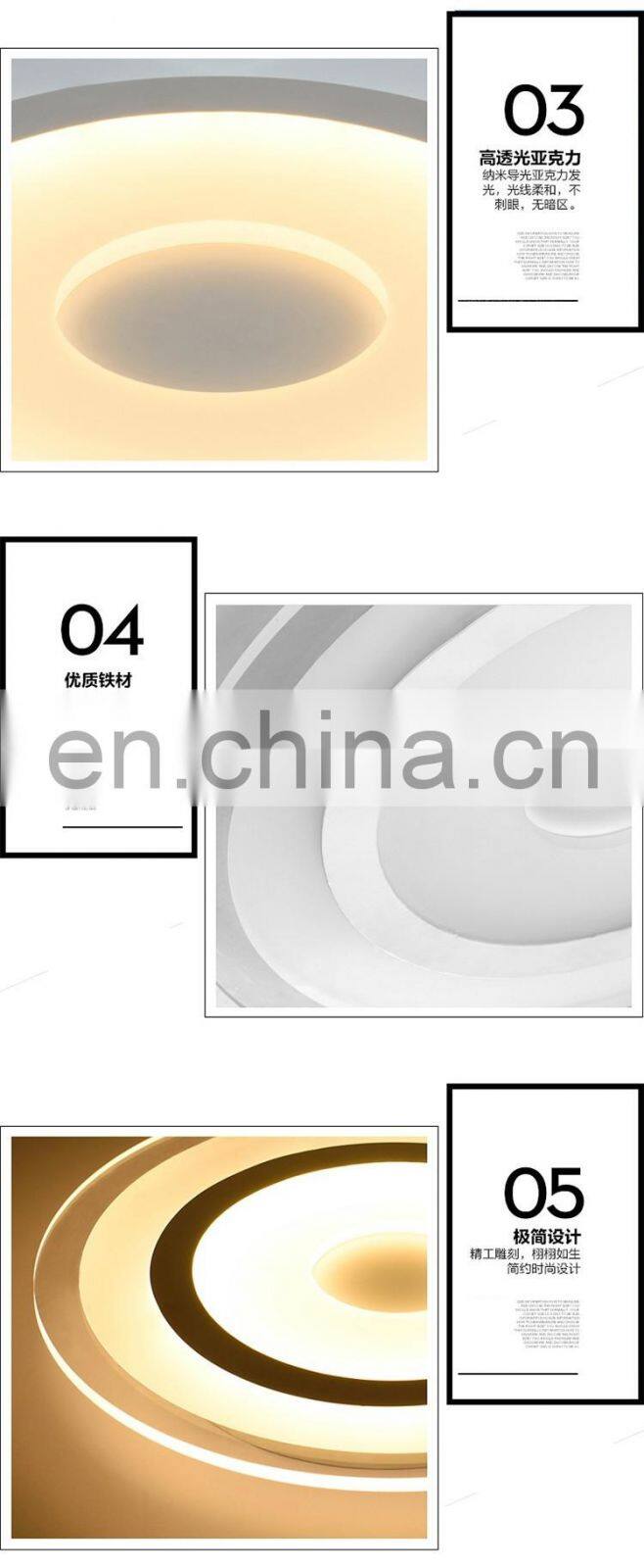 Creative 68W LED Round acrylic ceiling lighting for bedroom