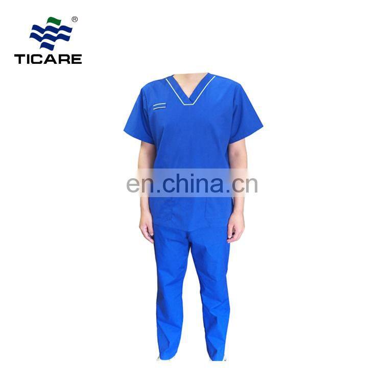 Medical Reusable Blue Cotton Surgical Gown