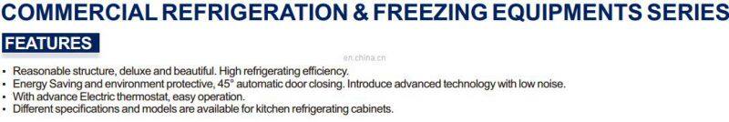 Single-Temperature Big Capacity Mini Size Kitchen Refrigerated Cabinet Refrigerator