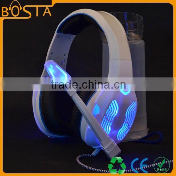 Popular design wholesale stereo best stylish promotional coolest glowing gaming headsets