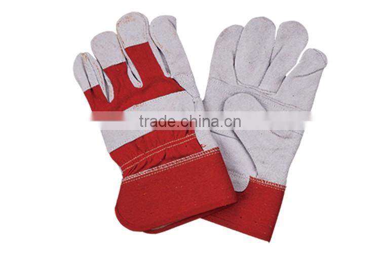 High Impact Protective Cow Split Leather Working Gloves, Leather Glove LG022