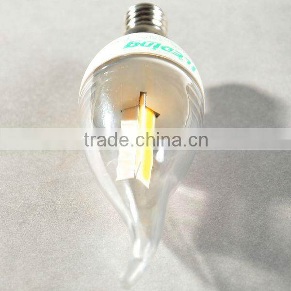 Manufacturer COB LED Candle Light E14 2.2W Flame tip