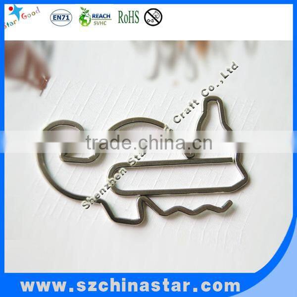 Stationery wholesale unique flat animals shape fancy paper clip