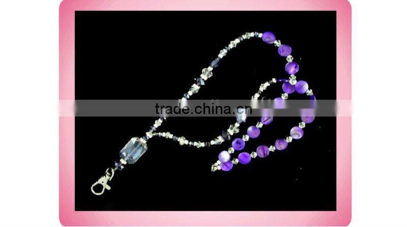 Oversized Purple Long Crystal Shell Children Keychain