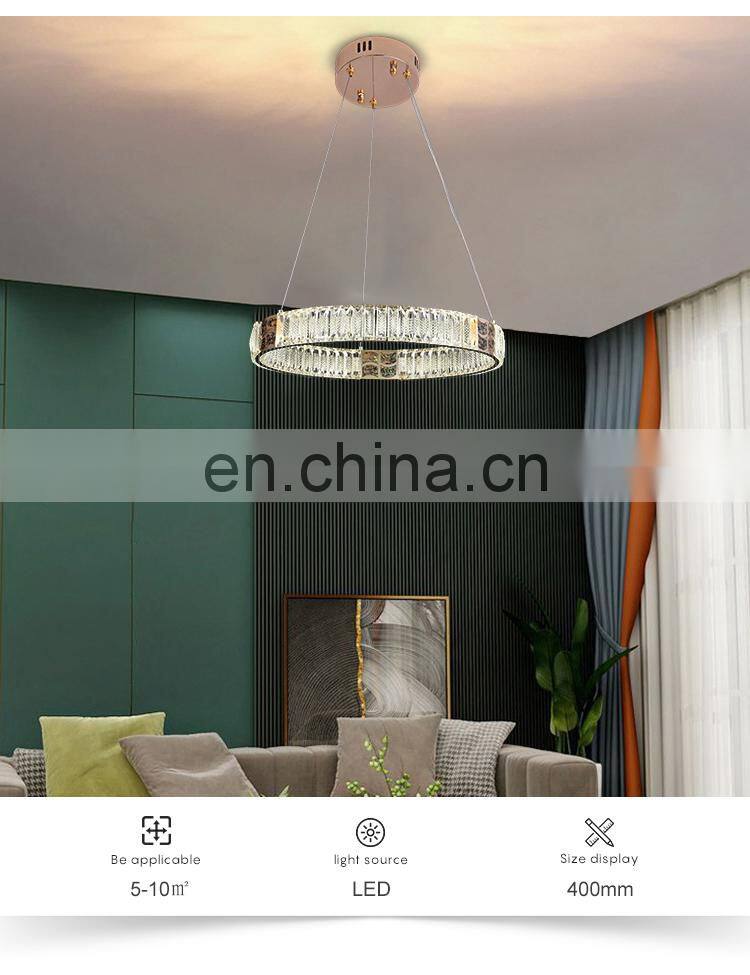 Luxury Style Indoor Decoration Living Room Dining Room LED Crystal Pendant Lamp