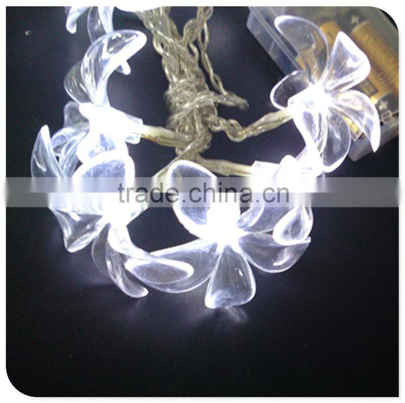 white battery operated fairy led lights with fancy design flowers