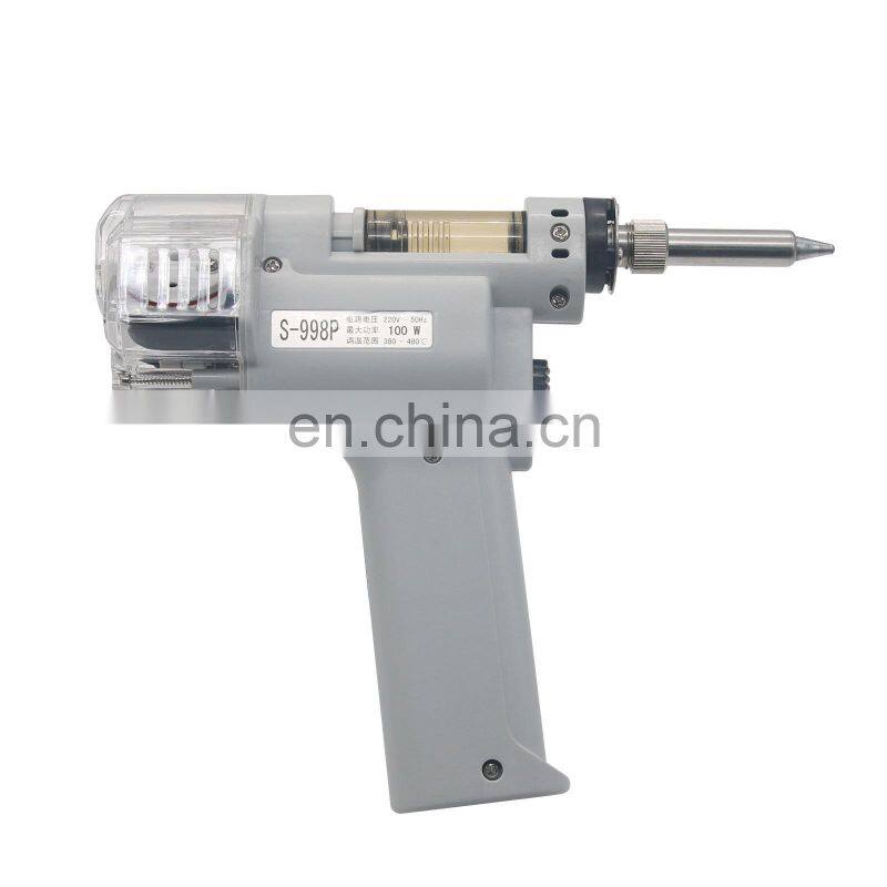 S-998P 220V 100W Electric Desoldering Gun Double-Pump Vacuum Pump Solder Sucker