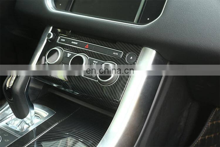 Center Console Air Condition Panel Frame Cover Trim For Land Rover Range Rover Sport RR Sport Carbon Fiber Style ABS Plastic