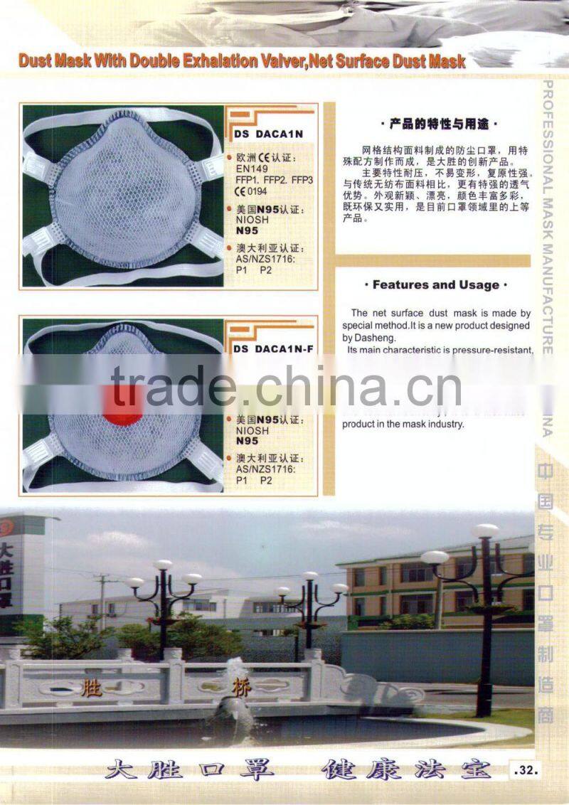 Net Surface Dust Mask DS DAC4N, APRROVED BY NR, GOGGLE, N95, N99, FDA , AS/NZS1716