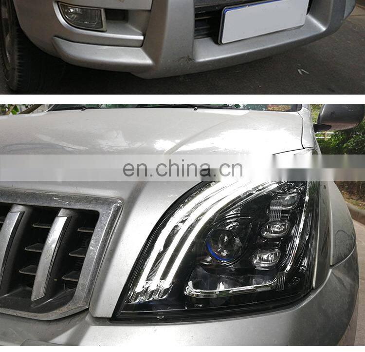 Auto Accessories 1 Pair LED Headlights Headlamp Fit For Land Cruiser Prado 120 2003-2009